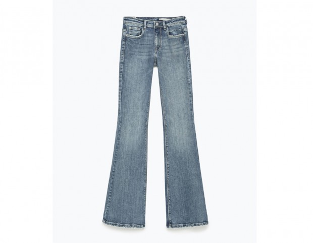 Jeans chiari a zampa
