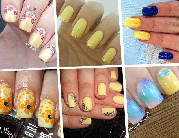 Manicure in giallo