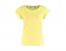 T-shirt con scollo in pizzo