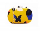 Clutch rigida con stampa farfalle