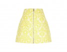 Gonna jacquard ad A con zip centrale