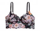 Bralet push up in pizzo multicolor floreale