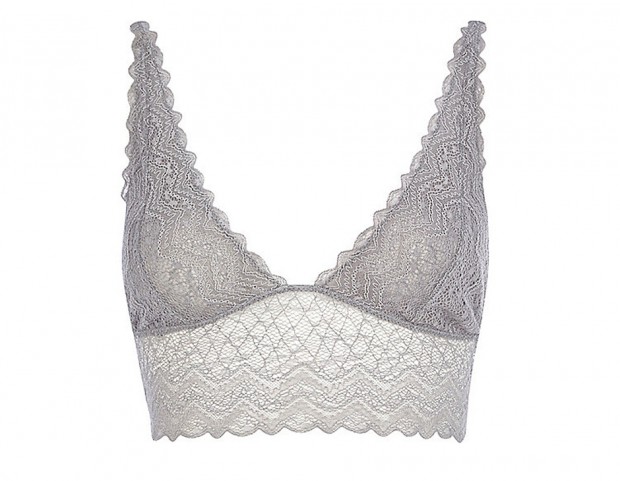 Bralet retrò in pizzo color perla