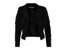 Giacca biker sfrangiata