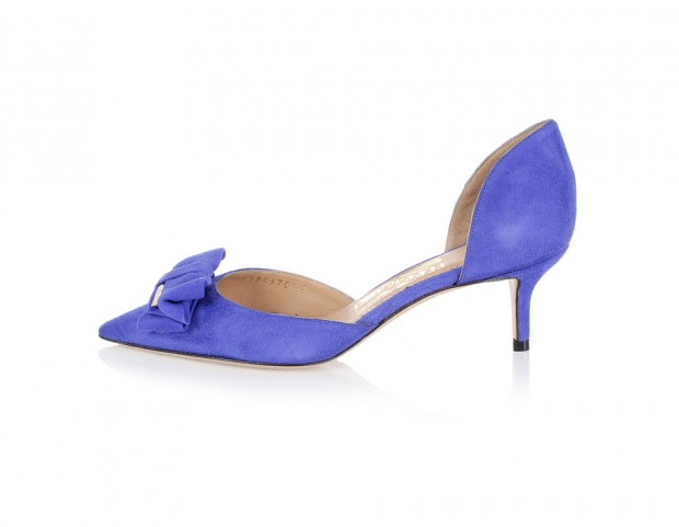 In suede con fiocco