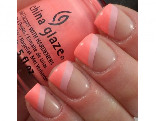 Doppia french manicure corallo