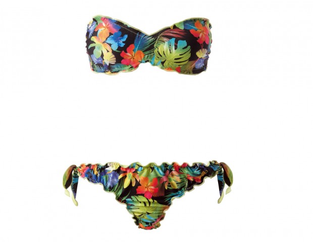 A fascia stretch con fantasia tropicale