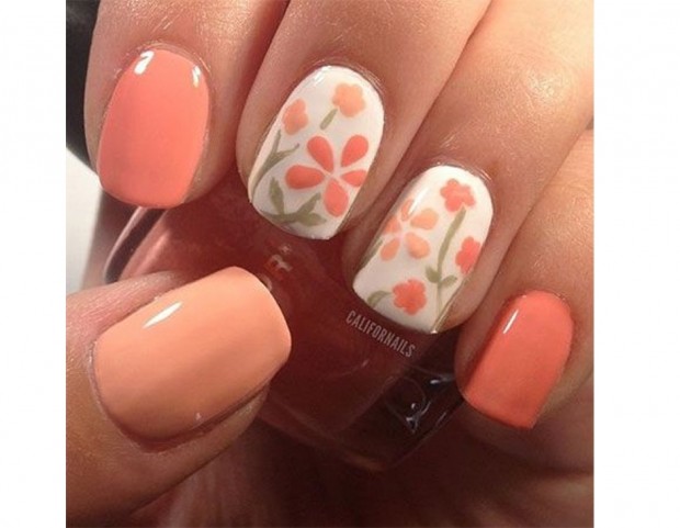Fiori corallo per la nail art