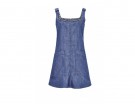 Corto, in denim, con applicazioni preziose