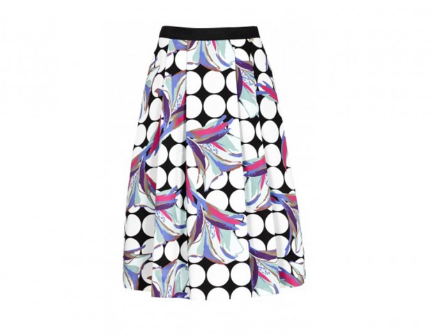 Midi con stampa optical