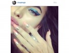 Manicure salmone e oro sfumata