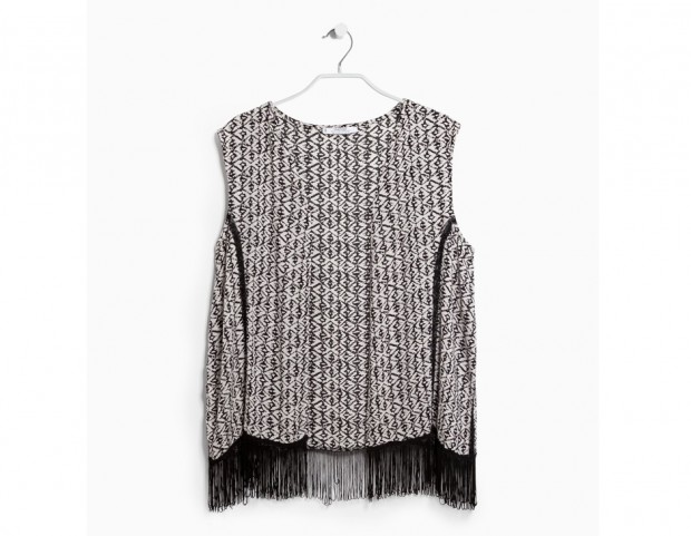 Blusa con frangette