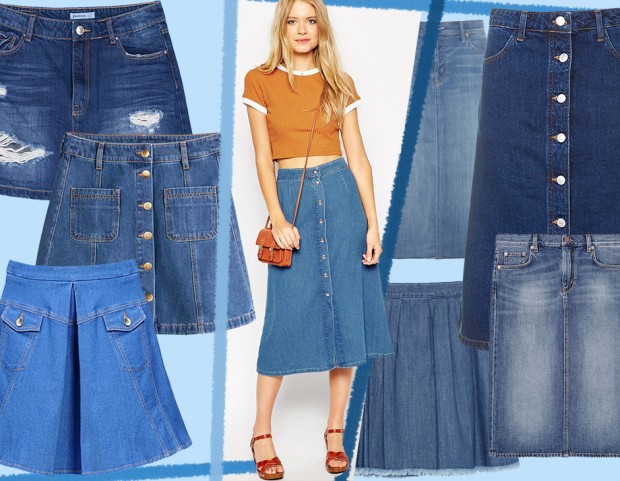 Gonne in jeans: mini, midi o lunghe, eccole di ritorno per l’estate 2015!