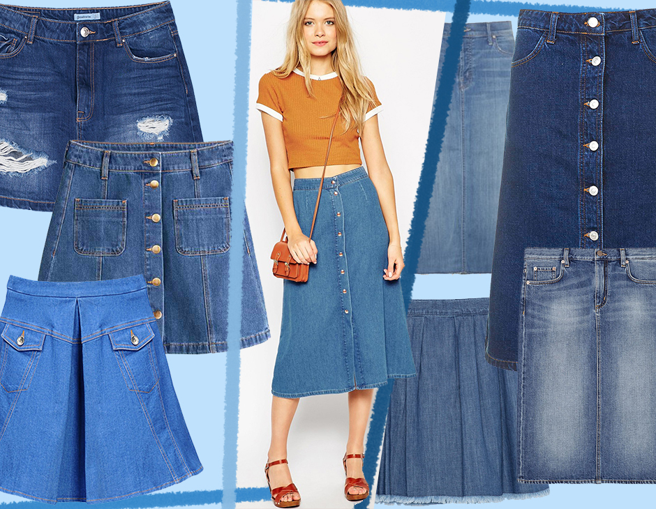 gonne jeans lunghe