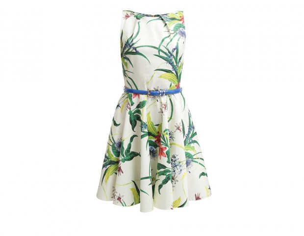 Vestito bon ton con cintura in vita
