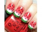 Effetto sfumato per la manicure con angurie