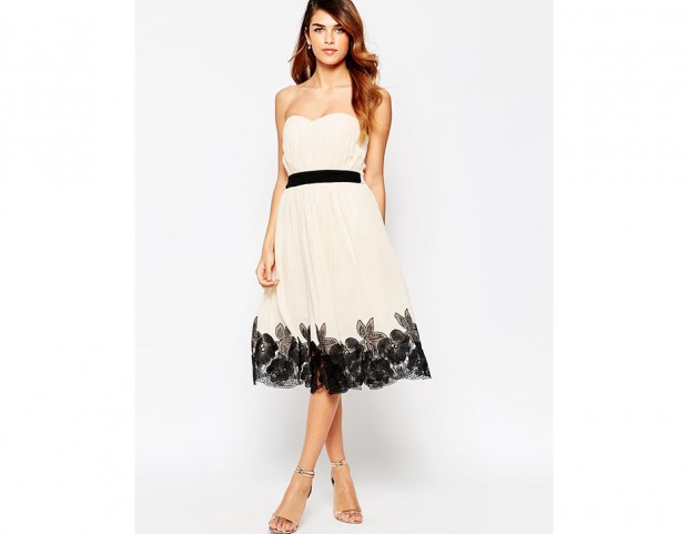 Midi dress a bustier