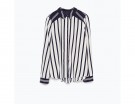 Camicia con inserto a contrasto