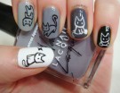 Gattini stilizzati per la manicure gradient