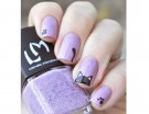 Smalto con glitter e gatto nero