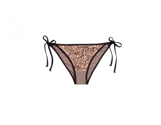 Slip con paillettes davanti e laccetti