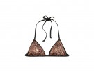 Top bikini foderato e rivestito di paillettes