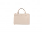 Borsa tote in nappa cipria