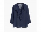 Camicia navy con ruches