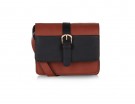 Mini cartella in pelle bicolor con fibbia