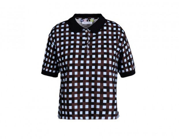 T-shirt ampia a quadretti black&white