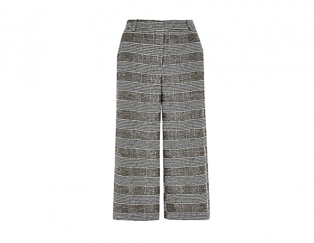Pantaloni culottes a motivo tartan
