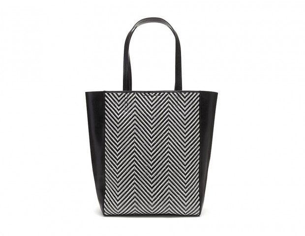 Shopper con trama “zig-zag” black&white