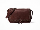 A cartella, in pelle con micro borchie