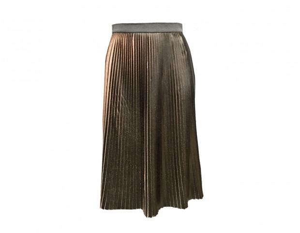 Midi, plissè con effetti bronze