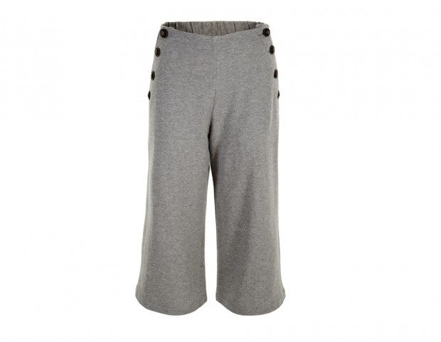 Culottes in felpa con bottoni laterali