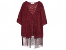 Kimono ricamato con frange