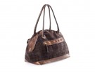 Maxi borsa in lana e pelle