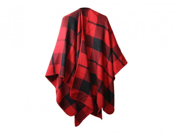 Maxi poncho bicolor