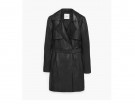 Trench di pelle nera