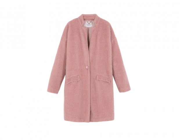 Knit coat in misto mohair