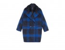 Cappotto check misto mohair e alpaca bouclé