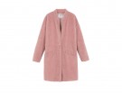 Cappotto rosa in misto mohair