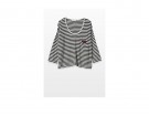 Maglia a righe con taschino a contrasto