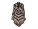 Knitted con decoro frontale e lavorazione a righe