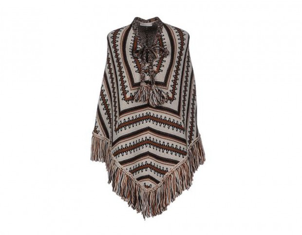 Knitted con decoro frontale e lavorazione a righe