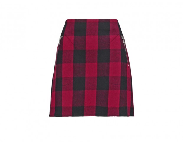 Gonna cozy-chic a motivo check