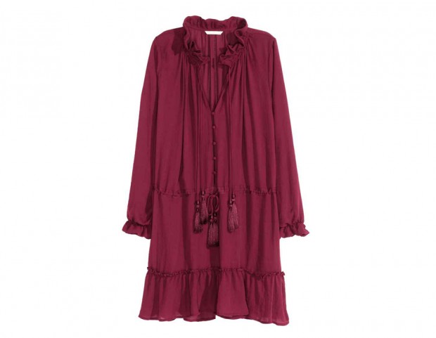 Vestito morbido con balze