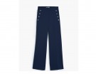 Pantaloni flare con bottoni dorati