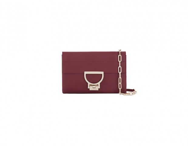 Pochette con tracolla dorata