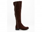 In suede con dettagli dorati